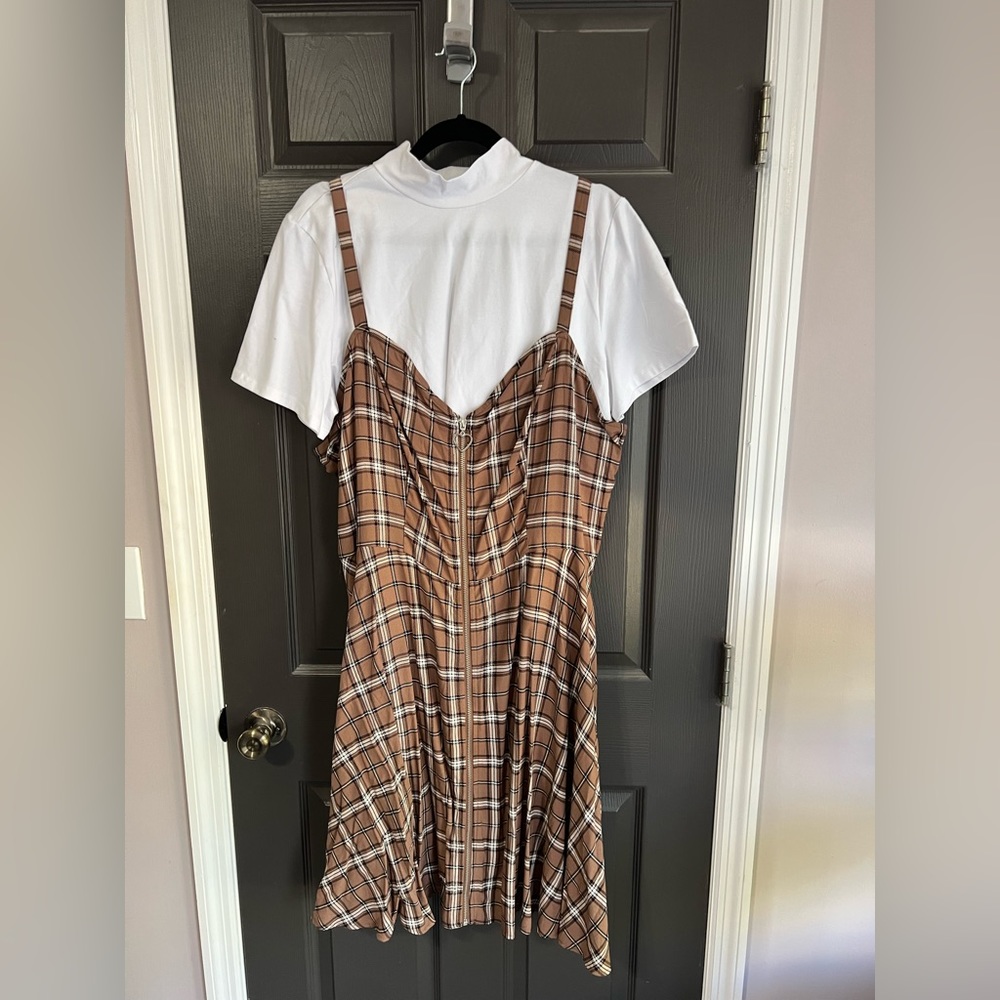 Hot Topic Brown Flannel Dress